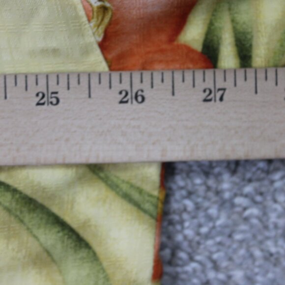 Tommy Bahama Camp Shirt Adult XL Loop Collar Yellow Floral Silk S/S Button Up - Picture 10 of 12